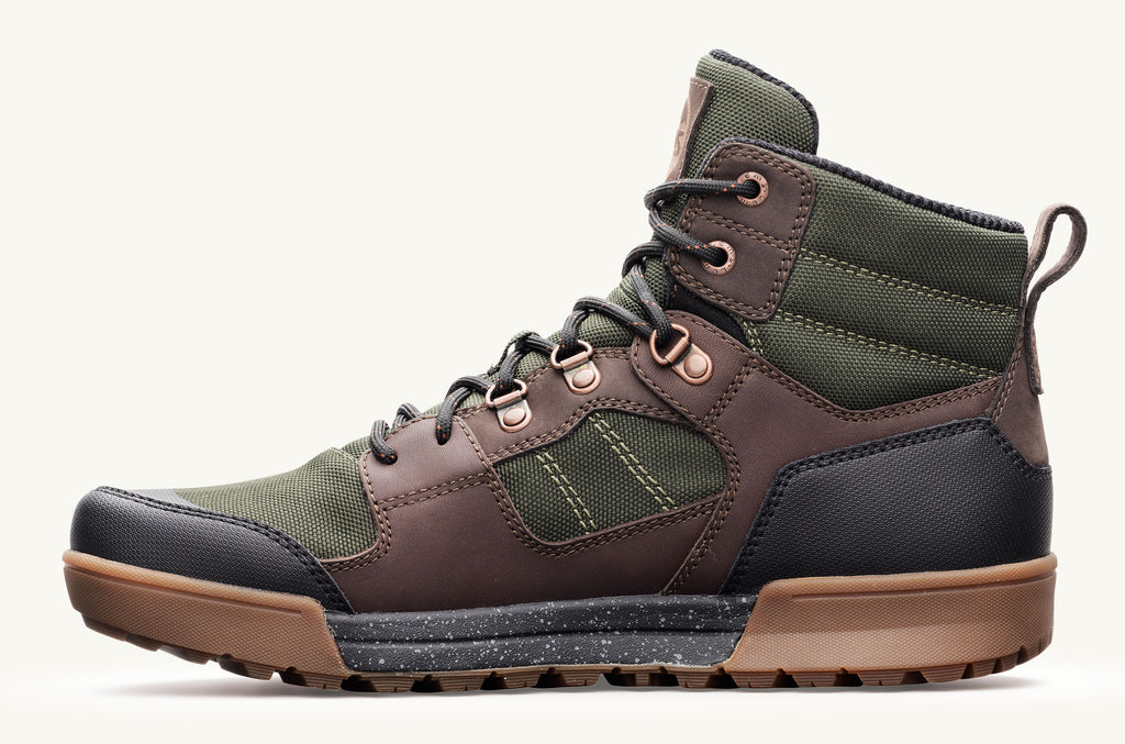 Men's Lems Boots Waterproof Outlander Olive Brown | CHT2840DD