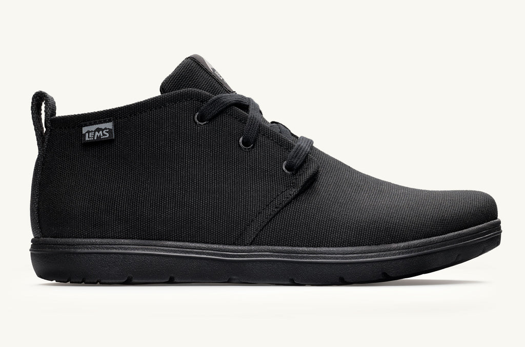 Men's Lems Canvas Boots Chukka Black | CFE518FS