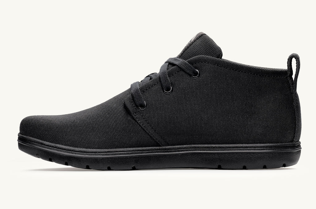 Men's Lems Canvas Boots Chukka Black | CFE518FS