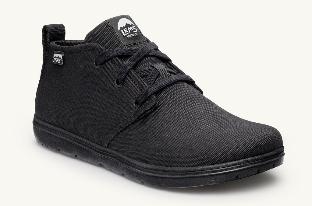 Men's Lems Canvas Boots Chukka Black | CFE518FS