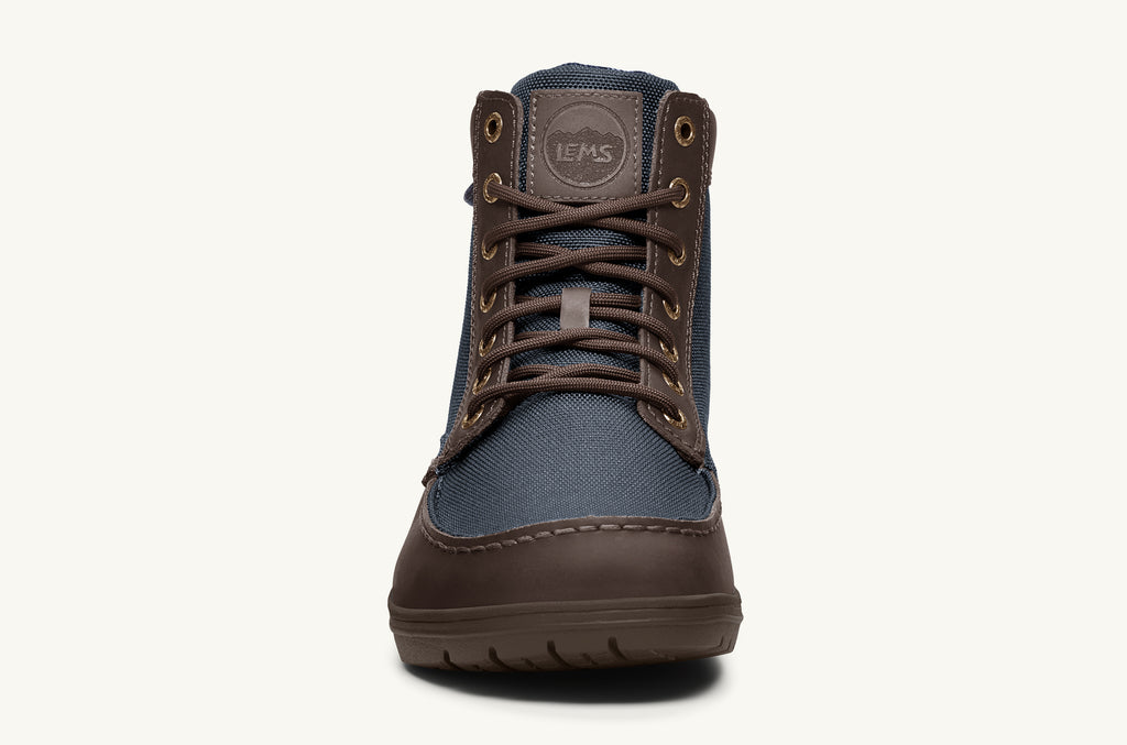 Men's Lems Nylon Boots Boulder Navy Brown | ATO3153RD