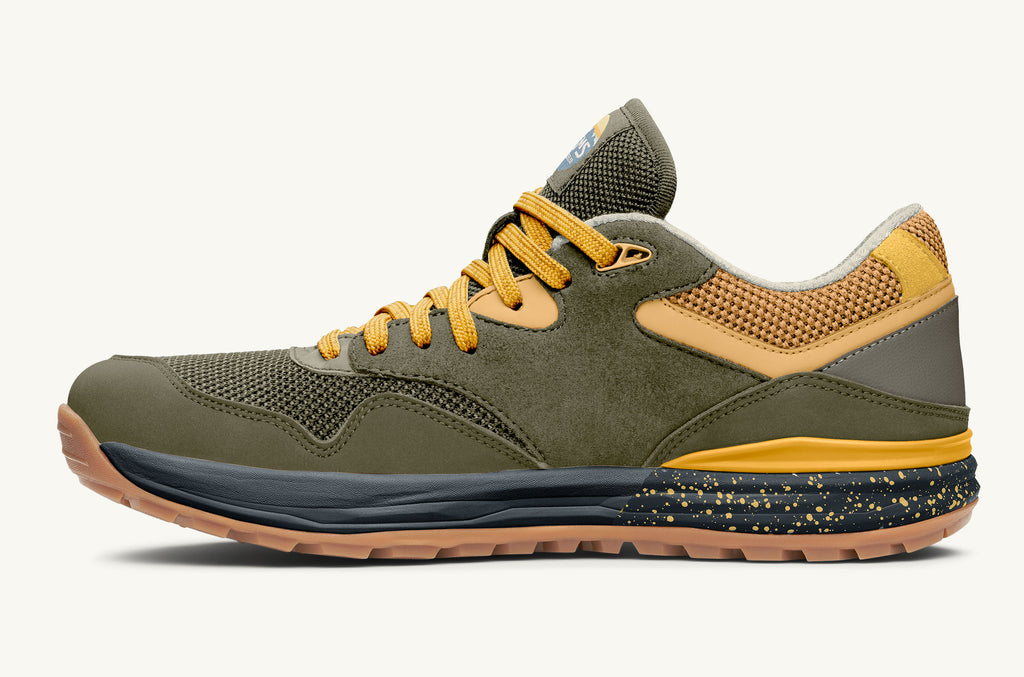 Men's Lems Sneakers Trailhead Olive Yellow | FXH7362SK