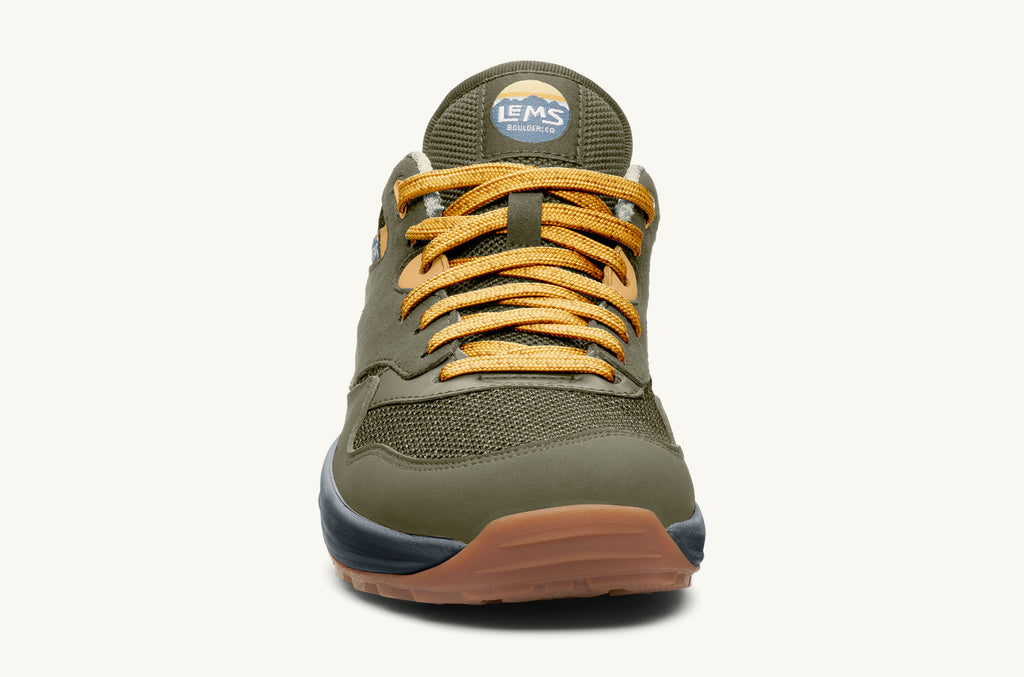 Men's Lems Sneakers Trailhead Olive Yellow | FXH7362SK