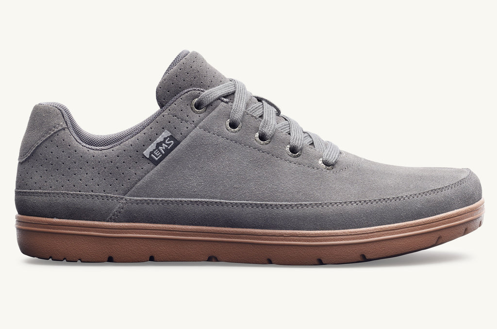 Men's Lems Suede Shoes Chillum Grey | DRD1573XG