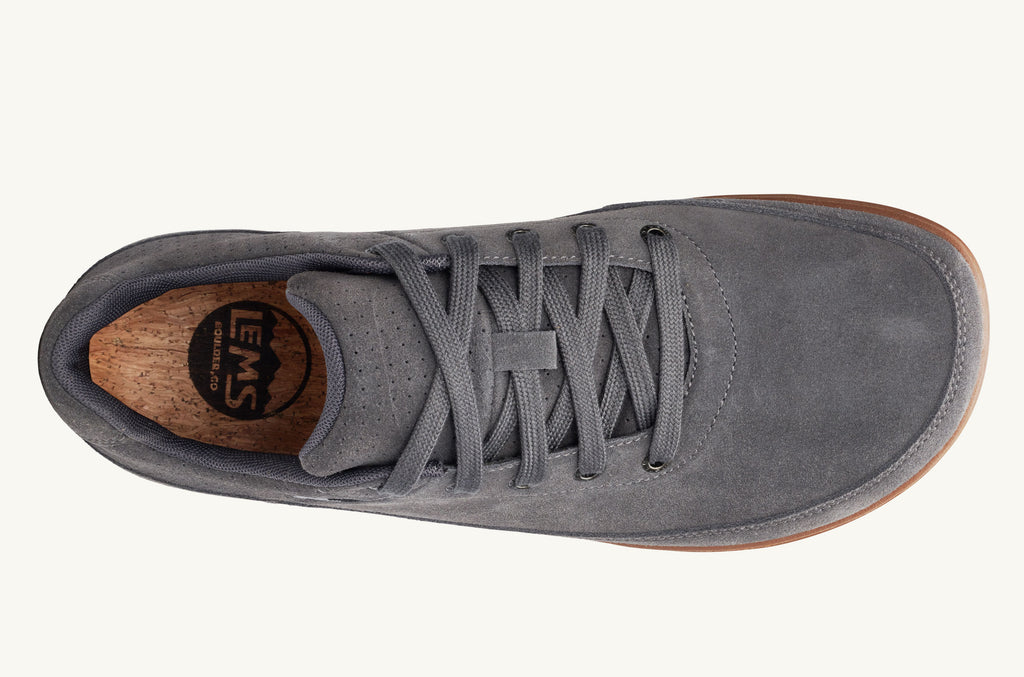 Men's Lems Suede Shoes Chillum Grey | DRD1573XG