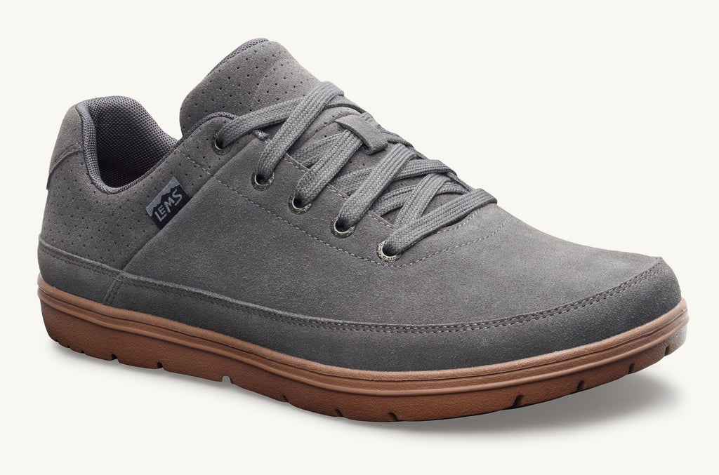 Men's Lems Suede Shoes Chillum Grey | DRD1573XG