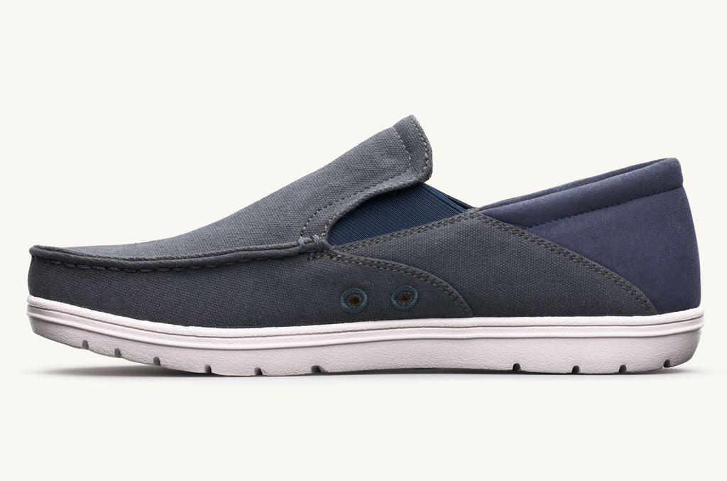 Women's Lems Slip On Shoes Drifter Grey Navy | RPB8077YG