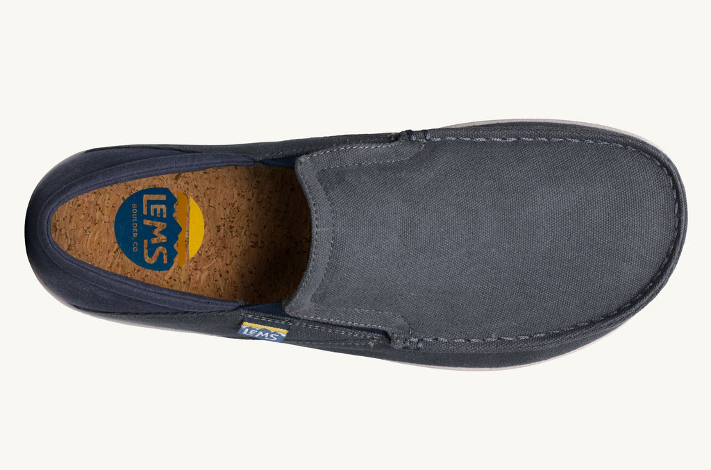 Women's Lems Slip On Shoes Drifter Grey Navy | RPB8077YG