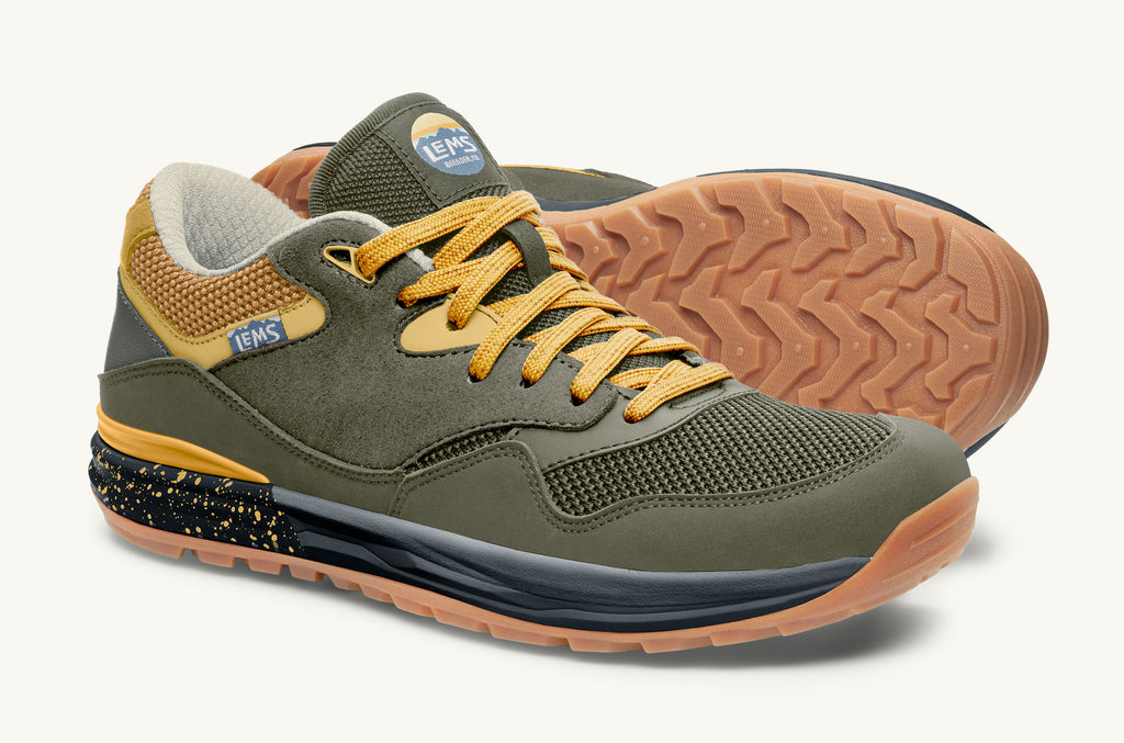 Men's Lems Sneakers Trailhead Olive Yellow | FXH7362SK