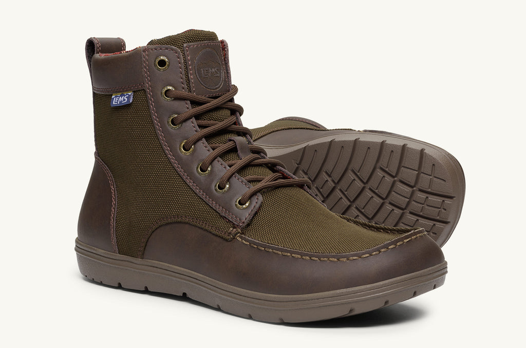 Women's Lems Nylon Boots Boulder Olive Brown | LFO2041CK